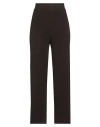 Alpha Studio Woman Pants Dark Brown Size 10 Wool, Viscose, Polyamide, Cashmere In Brown