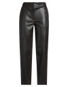 Alpha Studio Woman Pants Dark Brown Size 12 Polyurethane Resin, Polyester