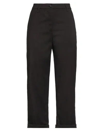 Alpha Studio Woman Pants Dark Brown Size 8 Polyester, Viscose, Elastane