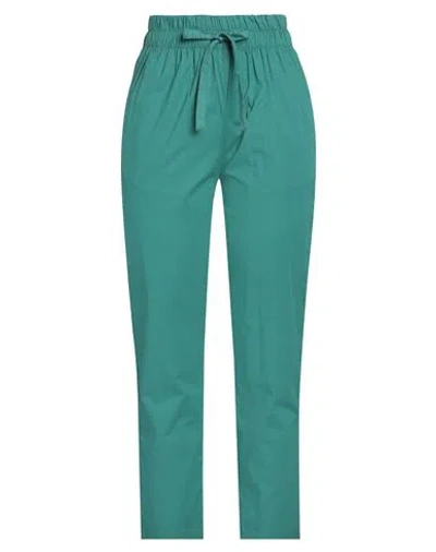 Alpha Studio Woman Pants Deep Teal Size 6 Cotton, Elastane In Green