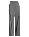 Alpha Studio Woman Pants Grey Size 2 Polyester, Viscose, Wool, Elastane In Gray