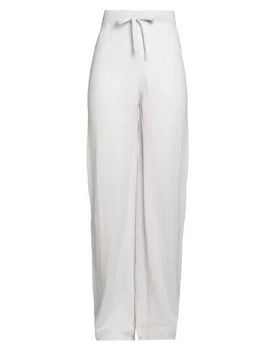 Alpha Studio Woman Pants Light Grey Size 6 Baby Alpaca Wool, Recycled Polyamide, Polyamide In White