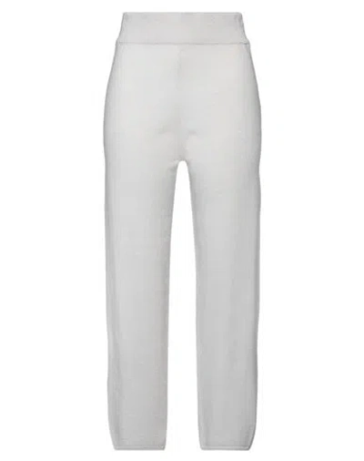 Alpha Studio Woman Pants Light Grey Size 6 Wool, Cashmere