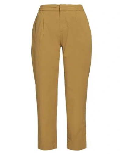 Alpha Studio Woman Pants Military Green Size 10 Cotton, Elastane