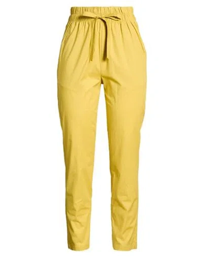 Alpha Studio Woman Pants Mustard Size 2 Cotton, Elastane In Yellow