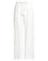 Alpha Studio Woman Pants Off White Size 8 Linen, Viscose In White