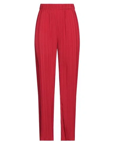 Alpha Studio Woman Pants Red Size 8 Polyester