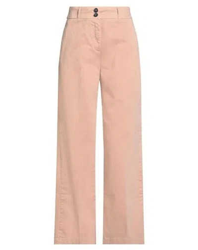 Alpha Studio Woman Pants Salmon Pink Size 6 Cotton, Elastane