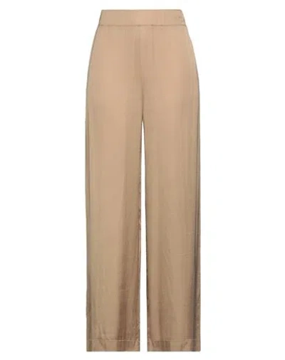 Alpha Studio Woman Pants Sand Size 12 Viscose In Beige