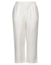 Alpha Studio Woman Pants White Size 10 Linen, Polyamide