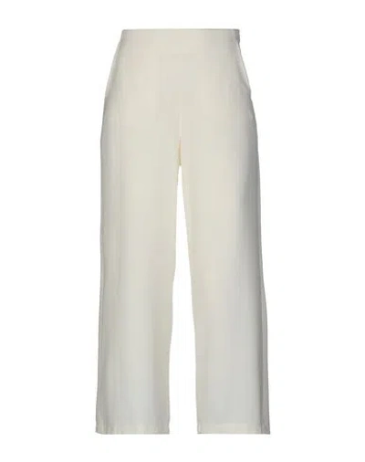 Alpha Studio Woman Pants White Size 10 Polyester, Elastane