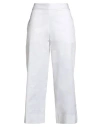 Alpha Studio Woman Pants White Size 12 Cotton, Elastane