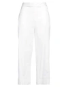 Alpha Studio Woman Pants White Size 12 Cotton, Elastane
