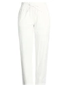 Alpha Studio Woman Pants White Size 12 Cotton, Elastane