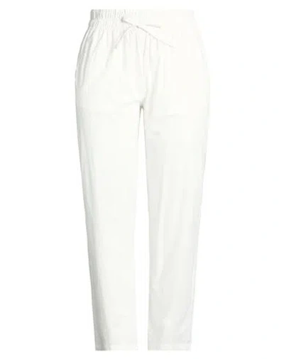 Alpha Studio Woman Pants White Size 12 Cotton, Elastane
