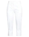 Alpha Studio Woman Pants White Size 12 Cotton, Elastane In White