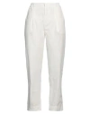 Alpha Studio Woman Pants White Size 4 Cotton, Elastane