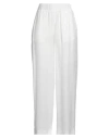 Alpha Studio Woman Pants White Size 10 Tencel, Polyester In White
