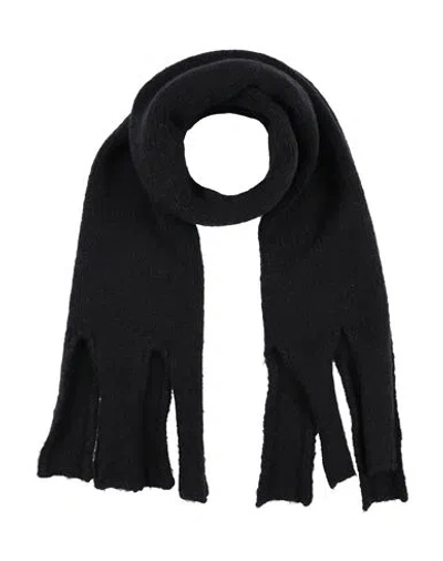 Alpha Studio Woman Scarf Black Size - Wool, Metal Fiber, Polyamide