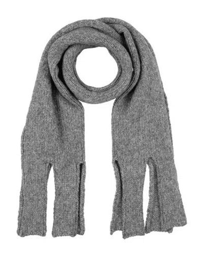 Alpha Studio Woman Scarf Grey Size - Wool, Metal Fiber, Polyamide