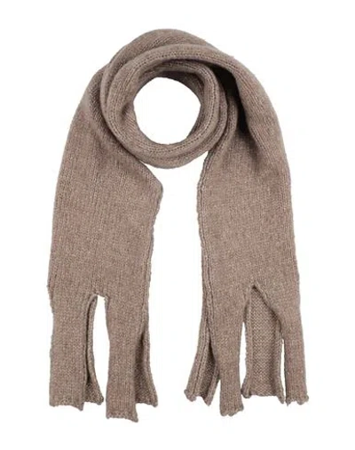 Alpha Studio Woman Scarf Taupe Size - Wool, Metal Fiber, Polyamide In Grey