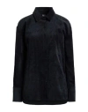 Alpha Studio Woman Shirt Black Size 4 Polyester, Polyamide, Elastane In Blue