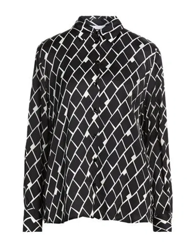 Alpha Studio Woman Shirt Black Size 6 Viscose In Multi