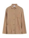 Alpha Studio Woman Shirt Camel Size 12 Cotton, Elastane In Beige
