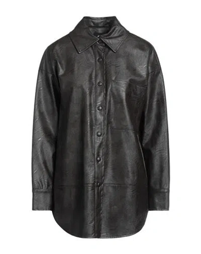 Alpha Studio Woman Shirt Dark Brown Size 10 Polyurethane Resin