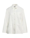 Alpha Studio Woman Shirt Ivory Size 10 Cotton, Elastane In White