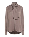 Alpha Studio Woman Shirt Light Brown Size 10 Viscose