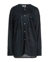 Alpha Studio Woman Shirt Midnight Blue Size 14 Linen