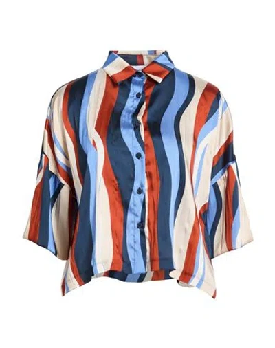 Alpha Studio Woman Shirt Rust Size 12 Polyester In Multi