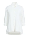 Alpha Studio Woman Shirt White Size 10 Cotton, Elastane
