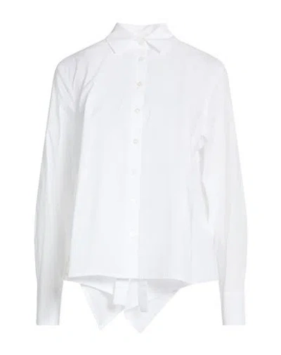Alpha Studio Woman Shirt White Size 10 Cotton, Elastane