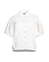 Alpha Studio Woman Shirt White Size 10 Cotton, Polyester In White