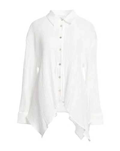 Alpha Studio Woman Shirt White Size 10 Tencel, Polyester