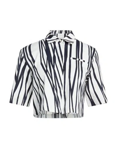 Alpha Studio Woman Shirt White Size 4 Cotton, Elastane
