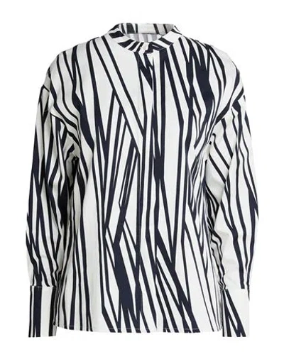 Alpha Studio Woman Shirt White Size 6 Cotton, Elastane