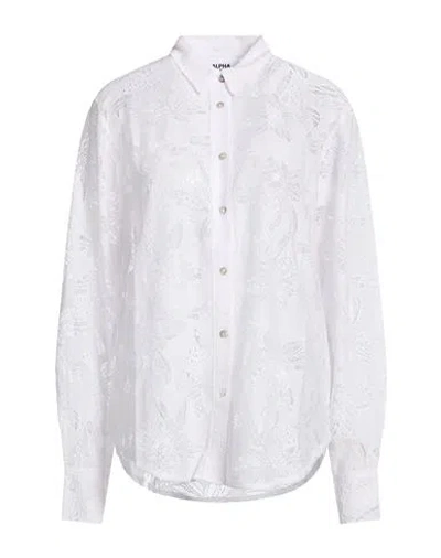 Alpha Studio Woman Shirt White Size 6 Tencel, Polyester