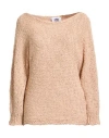 Alpha Studio Woman Sweater Apricot Size 6 Cotton In Pink