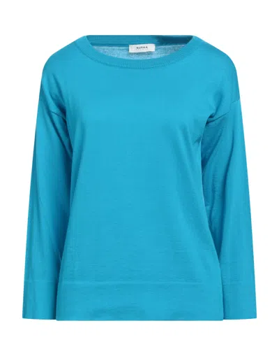 Alpha Studio Sweaters In Blue
