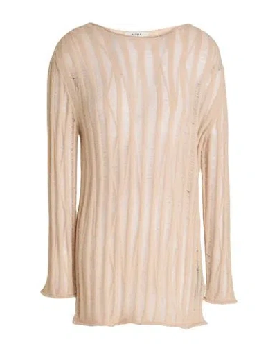 Alpha Studio Woman Sweater Beige Size 10 Alpaca Wool, Recycled Polyamide, Polyamide In Gold