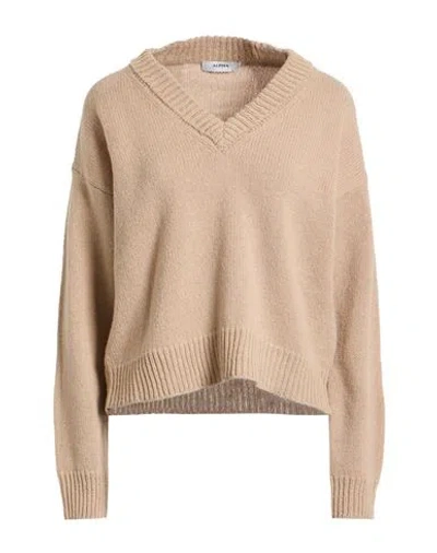 Alpha Studio Woman Sweater Beige Size 10 Merino Wool In Sand
