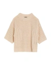 Alpha Studio Woman Sweater Beige Size 10 Wool, Viscose, Polyamide, Cashmere In Neutral