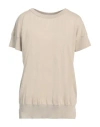 Alpha Studio Woman Sweater Beige Size 14 Cotton In Beige