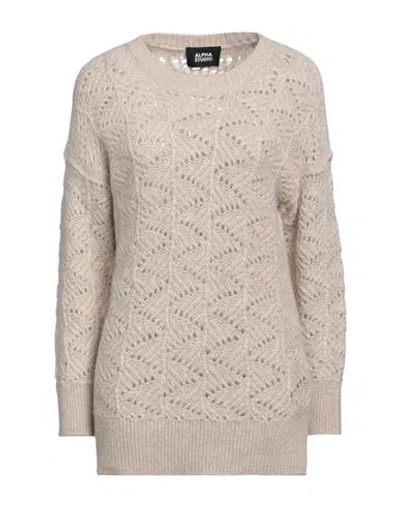 Alpha Studio Woman Sweater Beige Size 6 Alpaca Wool, Polyamide, Wool