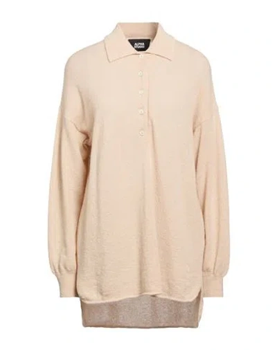 Alpha Studio Woman Sweater Beige Size 6 Baby Alpaca Wool, Recycled Polyamide, Polyamide In Neutral