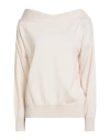 Alpha Studio Woman Sweater Beige Size 8 Wool