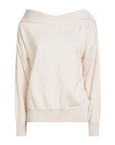 Alpha Studio Woman Sweater Beige Size 8 Wool